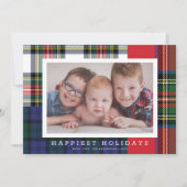 クラシックタータンチェック名門私立校風のーPlaid Patchwork 1写真 シーズンカード (正面)