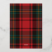 クラシックタータンチェック+ゴールドフォイルホリデーフォトカード 箔シーズンカード (裏面)