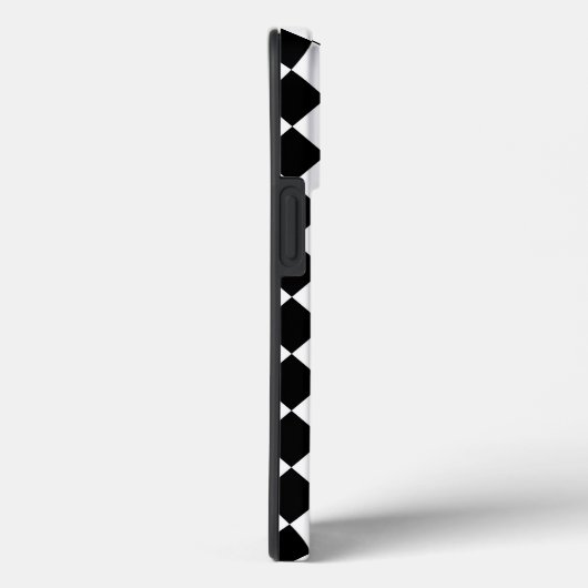 クラシックダイヤモンド黒と白市松模様にの Case-Mate iPhoneケース (裏面 / 右)