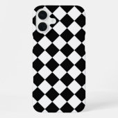 クラシックダイヤモンド黒と白市松模様にの iPhoneケース (裏面)