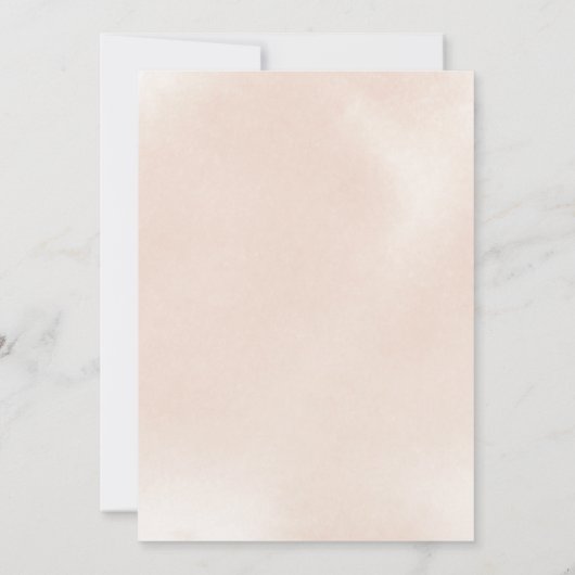 クラシックダスティピンクローズブリデスメイドランチョン 招待状 (裏面)