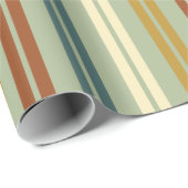 クラシックダブルストライプレトロセラドンラスト ラッピングペーパー (ロールコーナー)