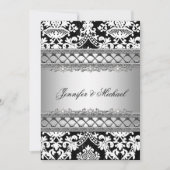 クラシックダマスウェディングパーティの招待状 招待状 (正面)