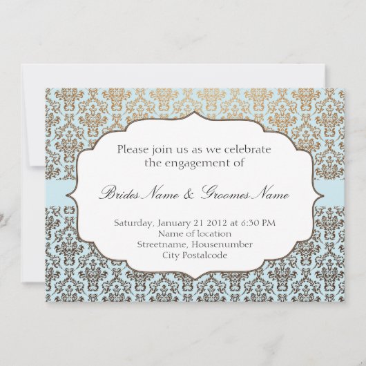 クラシックダマスウェディング招待状 招待状 (正面)