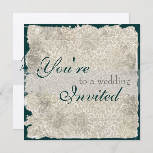 クラシックダマスクウェディング招待状 招待状 (正面/裏面)