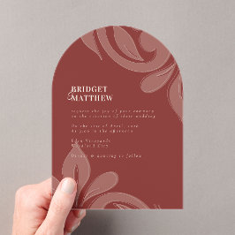 クラシックダマスクグレ結婚ナッシュ招待状 アクリル招待状