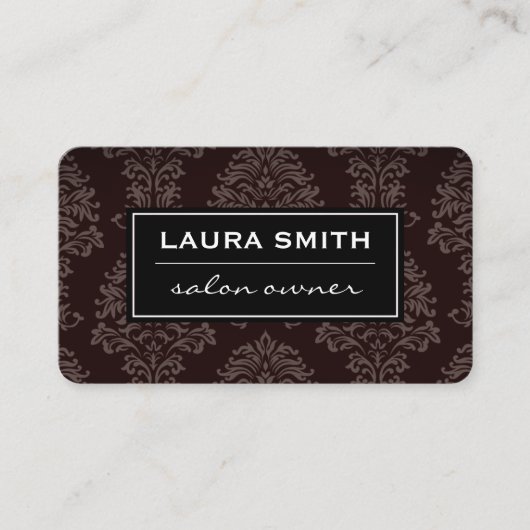 クラシックダマスクパターン 名刺 (正面)