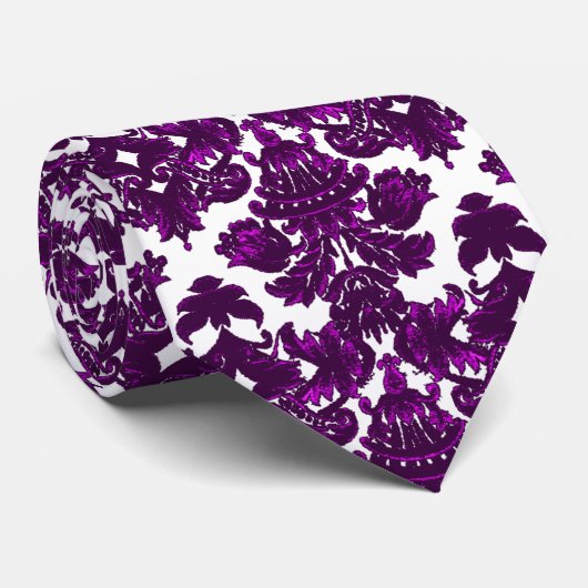 クラシックダマスクパープル ネクタイ (ロール)