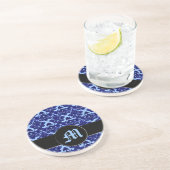 クラシックダマスクブルー（モノグラム） コースター (側面)