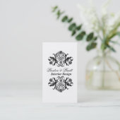 クラシックダマス王室のク白黒プロフェッショナル 名刺 (スタンド正面)