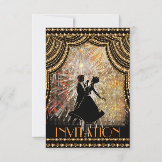 クラシックダンスパーティー招待状 招待状 (正面)