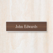 クラシックダークウッドのパターン名プレートデスクシンボルや象徴 サインプレート (正面)