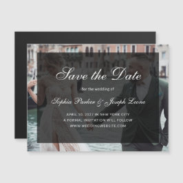 クラシックダークオーバーレイ写真マグネット式Save the Date