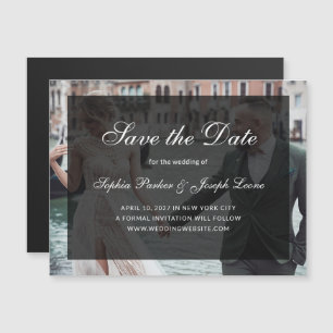 クラシックダークオーバーレイ写真マグネット式Save the Date