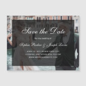クラシックダークオーバーレイ写真マグネット式Save the Date (正面)