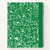 クラシックダークグリーンのカスタマイズ可能な構成 ノートブック (裏面)