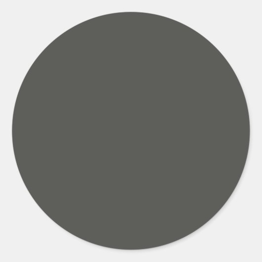 クラシックダークグレイクラシック丸ステッカー ラウンドシール (正面)