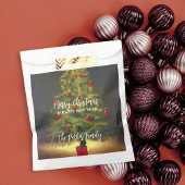 クラシックダークグレーに赤いボールを持つクリスマスツリー フェイバーバッグ