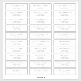 クラシックダークグ結婚レイ個人の住所 シール