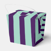 クラシックダークパープルとライトテールストライプのテイクアウト フェイバーボックス (裏面サイド)