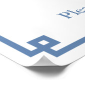 クラシックダークブルーボーイベビーシャワーパーティーへようこそ ポスター (角)