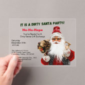 クラシックダーティサンタギフト取引所 アクリル招待状 (インサイチュ (ポータブル))