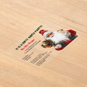 クラシックダーティサンタギフト取引所 アクリル招待状 (レイダウン)