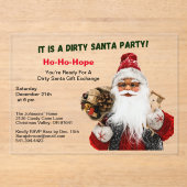 クラシックダーティサンタギフト取引所 アクリル招待状 (正面)