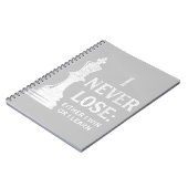 クラシックチェスデザイン、私は決して負けない。私は勝つか ノートブック (左側)