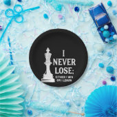 クラシックチェスデザイン、私は決して負けない。私は勝つか ペーパープレート (パーティー)