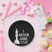 クラシックチェスデザイン、私は決して負けない。私は勝つか ペーパープレート (パーティー)