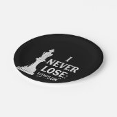 クラシックチェスデザイン、私は決して負けない。私は勝つか ペーパープレート (アングル)