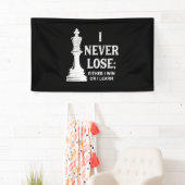 クラシックチェスデザイン、私は決して負けない。私は勝つか 横断幕 (インサイチュ)