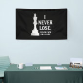 クラシックチェスデザイン、私は決して負けない。私は勝つか 横断幕 (トレードショー)