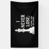 クラシックチェスデザイン、私は決して負けない。私は勝つか 横断幕 (縦)