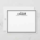 クラシックチェスピース二重モノグラ縁どム ノートカード (正面)