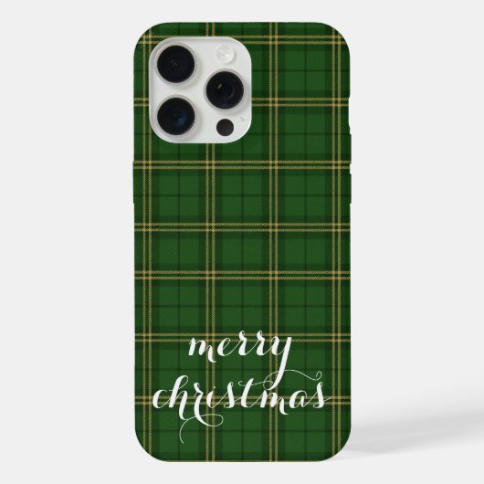 クラシックチェックメリークリスマスフェスティブ - iPhoneケース (裏面)