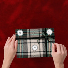 クラシックチェックモノグラム クリスマス包装紙
