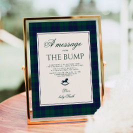 クラシックチェック柄のこぶありトイからのメッセージ ポスター