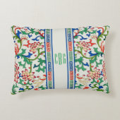 クラシックチノイスリーシックなアクセント枕モノグラムの アクセントクッション (正面)