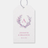 クラシックチノイスリーピンクモノグラム結婚ズ ギフトタグ (裏面)