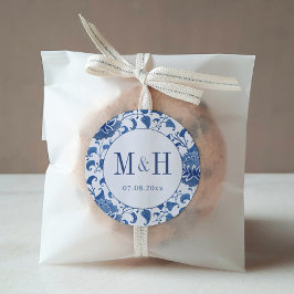 クラシックチノイスリーモノグラム結婚式の引き出物 ラウンドシール