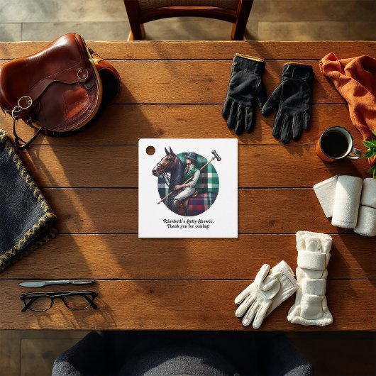 クラシックチャーム名門私立校風のベイビーシャワー フェイバータグ