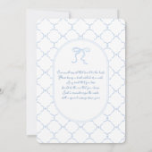 クラシックチャーム名門私立校風のベビーシャワーボーイ 招待状 (裏面)