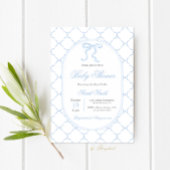 クラシックチャーム名門私立校風のベビーシャワーボーイ 招待状