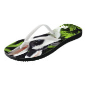 「クラシックチャーム白と黒のウサギ」 ビーチサンダル (アングル)