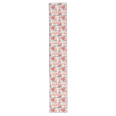 クラシックチャーム：赤フランスの地方インスピレーション ロングテーブルランナー (正面)