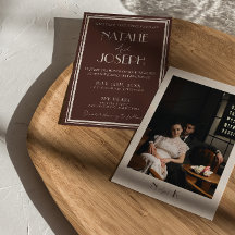クラシックチョコレートブラウンのお金持ちレトロな結婚式