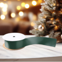 クラシックティール（緑がかった色）の色 – 緑 – 無地のサテンリボン