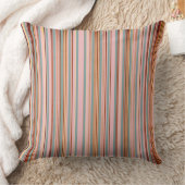 クラシックティール（緑がかった色）ストライプ、赤面クレイ クッション (ブランケット)